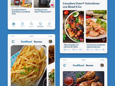 FoodMood: Mobile application of kitchen recipes app design design designer food kitchen mobile mobile design recipes ui ui design ux