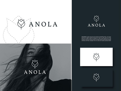 ANOLA LOGO BRANDING beauty brand brand designer brand identity branding cosmetic logo logo designer logotype natural care packaging