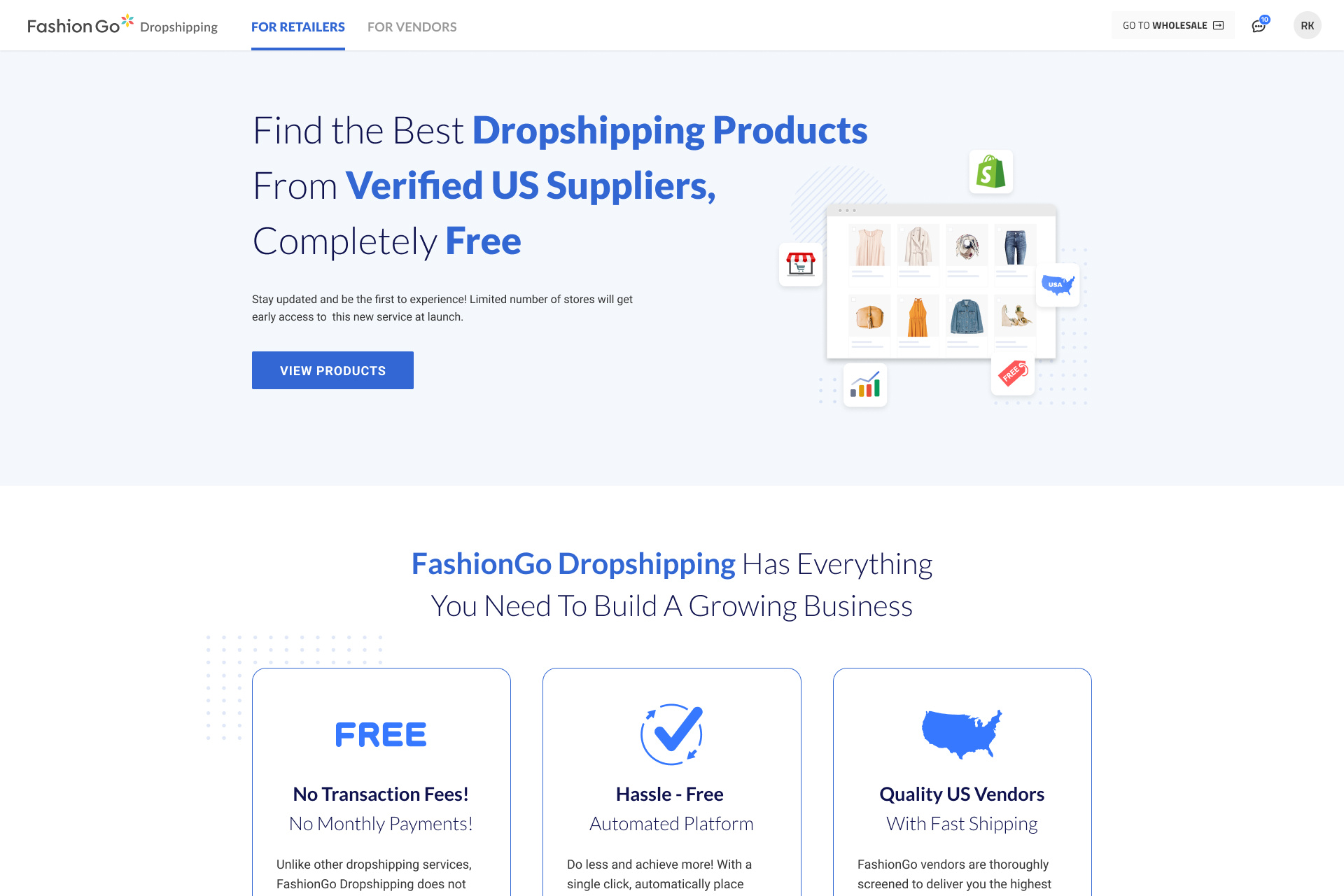 Landing Page (About dropshipping) branding l ui web design website