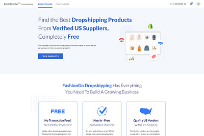 Landing Page (About dropshipping) branding l ui web design website