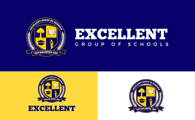 Logo Design - Excellent Group of Schools branding college logo color color code color coding excellent excellent group of schools graphic design hasir logo logo design modern school logo