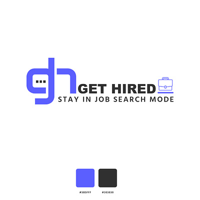 logo Design Concept " Get Hired " branding logo ui