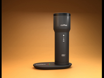 3D electrical Coffee mug product model and animation 3d 3dart 3dmodel 3dmodeling 3dproduct animation blender branding graphic design visualization