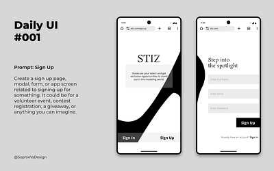 Sign Up branding design signup ux