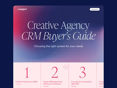 Creative Agency CRM Buyer's Guide 🔮 branding gradient guide typography website