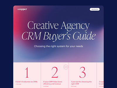 Creative Agency CRM Buyer's Guide 🔮 branding gradient guide typography website