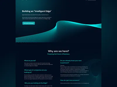 Intelligent Edge dark mode technology ui web web design
