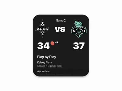 WBNA Score and Play by Play Widget basketball compoenent design system figma mobile product design product designer sports ui ui design ui designer ux ux design ux designer web design widget wnba
