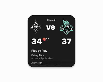 WBNA Score and Play by Play Widget basketball compoenent design system figma mobile product design product designer sports ui ui design ui designer ux ux design ux designer web design widget wnba