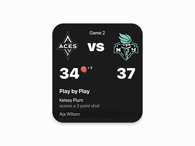 WBNA Score and Play by Play Widget basketball compoenent design system figma mobile product design product designer sports ui ui design ui designer ux ux design ux designer web design widget wnba