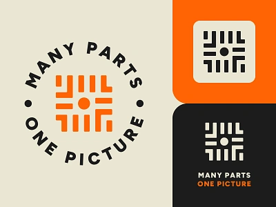 MGC 151: Many Parts One Picture badge branding helene mgc middle ground mikey parts typography