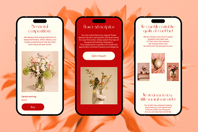 Web-design for a florist studio | adaptive adaptive branding graphic design ui web design