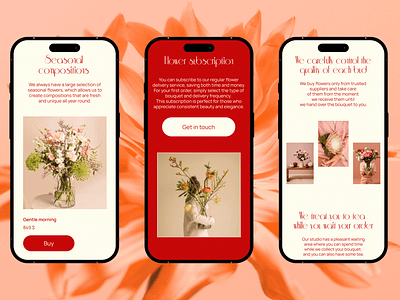 Web-design for a florist studio | adaptive adaptive branding graphic design ui web design