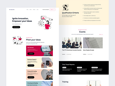 Landing Page for Innovation portal