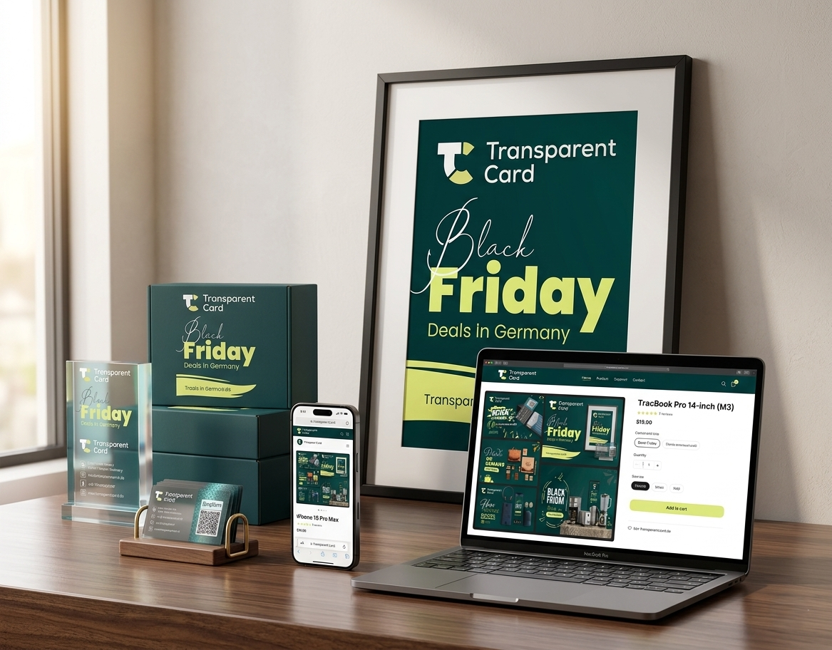Black Friday Special: Transparent Business Card Blog Post Design black friday black friday sale blog post design branding business cards card design minimalist design modern branding print design promotional design transparent cards visual marketing