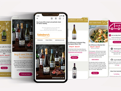 Sainsbury's trade driving emails digital design email marketing graphic design