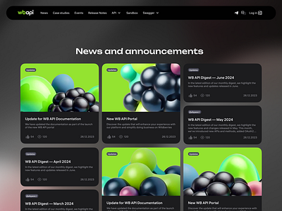 WB API | News and announcements api case design interaction news platform ui ux uxui web