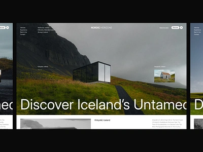 Nordic Horizons - Hero 001. clean destinations hero hero section iceland layout photography travel agency travel landing page travel website ui ux web web design website