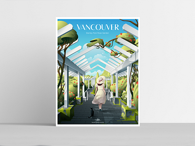 Stanley Park Vancouver poster art botanicalart design digital illustration graphic design illustration nature park poster poster design typography vancouver vector vector poster