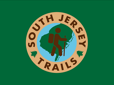 South Jersey Trails Badge Design adobe illustrator brand design branding design graphic design logo design print design sticker design t shirt design typography vector