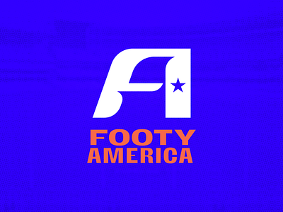 Footy America a afl brand branding design f fa football graphic design illustration logo star