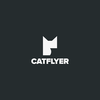 Cat Flyer Logo animallogo catlogo logodesign