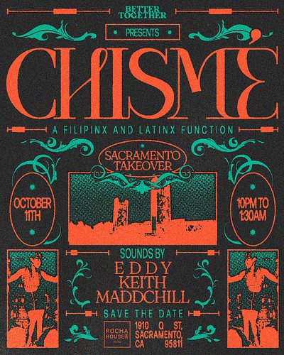 Chismé Flyer Design flyer design poster design retro