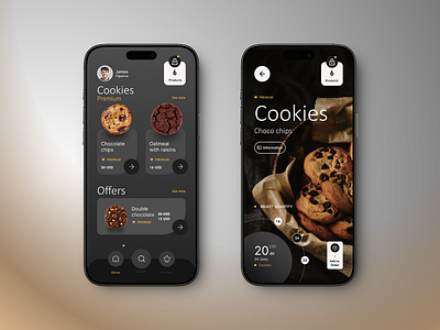 Cookies Store App Design app coocki design fifma store app ui uiux