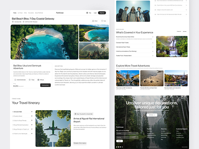 Pathfinder - Travel Details Page adventure agency booking company design destination details holiday landing page page travel travel agency traveling ui ui design ux vacation web web design website