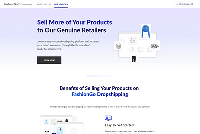 Landing Page Design (Vendor) branding ui web website