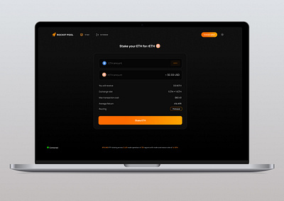 Rocket Pool UI Redesign graphic design ui