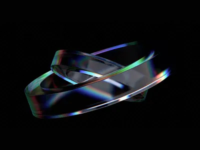 Glass shapes 3d abstract animation background blender branding circles cover design dispersion geometric glass iridescent loop minimal motion graphics refraction render rings shape