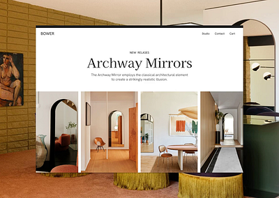 Bower arhtecture ecommerce editorial enterier furniture homepage landingpage studio webdesign website