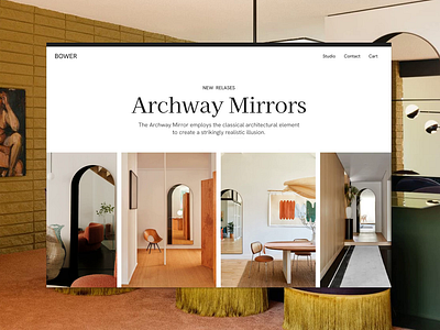 Bower arhtecture ecommerce editorial enterier furniture homepage landingpage studio webdesign website