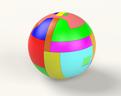 Puzzle-Ball Project 3d printing cad design gadget prototype design puzzle rendering toy design