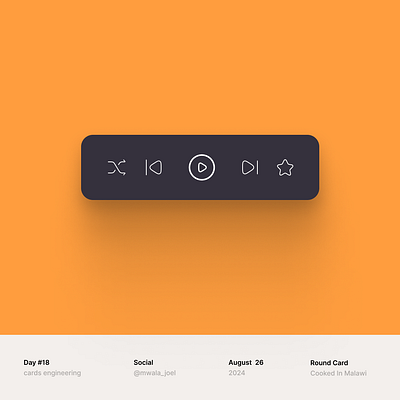 Card design #018 card design minimal music player