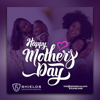 Shields Mother's day social media post design.