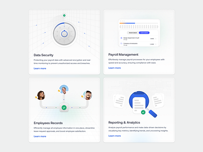 Payroll Management UI Concept bento card creative design finance payroll product service ui ux uxdesign web web design website