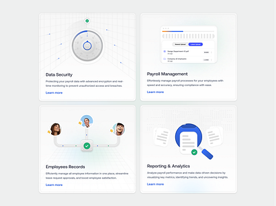 Payroll Management UI Concept bento card creative design finance payroll product service ui ux uxdesign web web design website