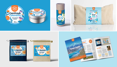 Purei - Natural Health-Based Products branding design illustration packaging vector