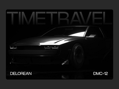 DeLorean DMC Car Landing Page car design landing page design ui web