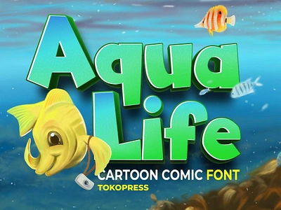 Aqua Life – Cartoon Font cartoon font children font comic font display font gaming font kids font