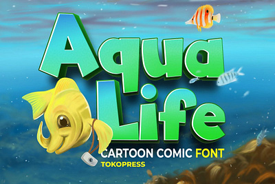 Aqua Life – Cartoon Font cartoon font children font comic font display font gaming font kids font