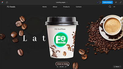 coffee animated hero branding motion graphics ui