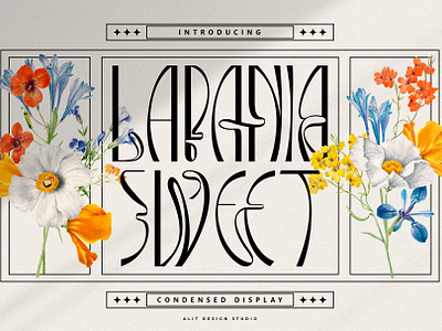 Lapania Sweet Typeface design flower font fonts letteing sansserif typeface