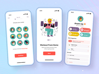 FitRoop - WorkOut Apps apps clean cute design fitness fitness apps interface product design ui ui kit workout workout apss