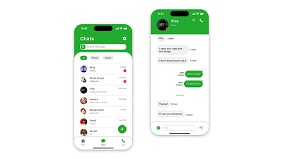 Daily UI #13 - Direct Message chat app daily ui direct message mobile app ui ux