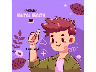 World Mental Health Day Illustration anxiety awareness campaign cartoon celebration character day depression education educational event health mental mind mindfulness positive selflove support wellbeing wellness