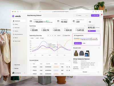 Salezify -Sales & Stock Management analytics dahshboard bussines analytics crm dashboard dashboard design ecommerce management dashboard product product design sales dashboard shop shopify stock stock analytics stock management î