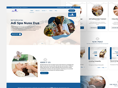 Traditional Spa - Adi Spa bali design healing landing page luxury spa neo newest nikita nusa dua relaxation responsive design spa spa design website traditional spa ui ux website website design